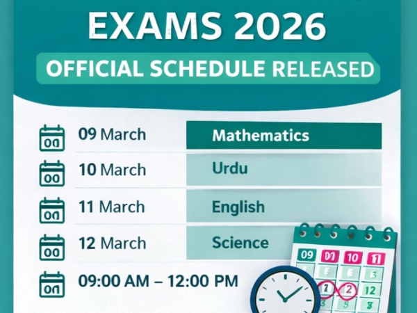 PECTAA Grade 8 Date Sheet 2026.